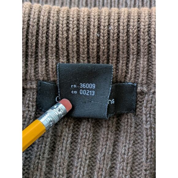 Calvin Klein Jeans Sweater – Men’s Large – Ribbed Cotton Quarter Zip – Mock Neck - Picture 7 of 9